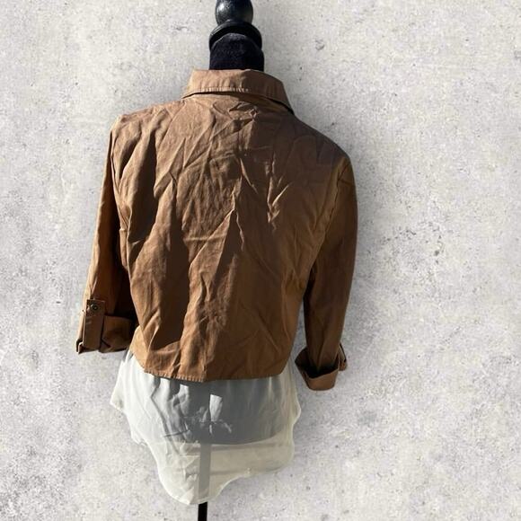 Daytrip women’s size S cotton zip front jacket with sheer lining underneath - Picture 6 of 8